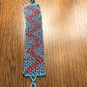 Designer Blue beads knitted Bracelet